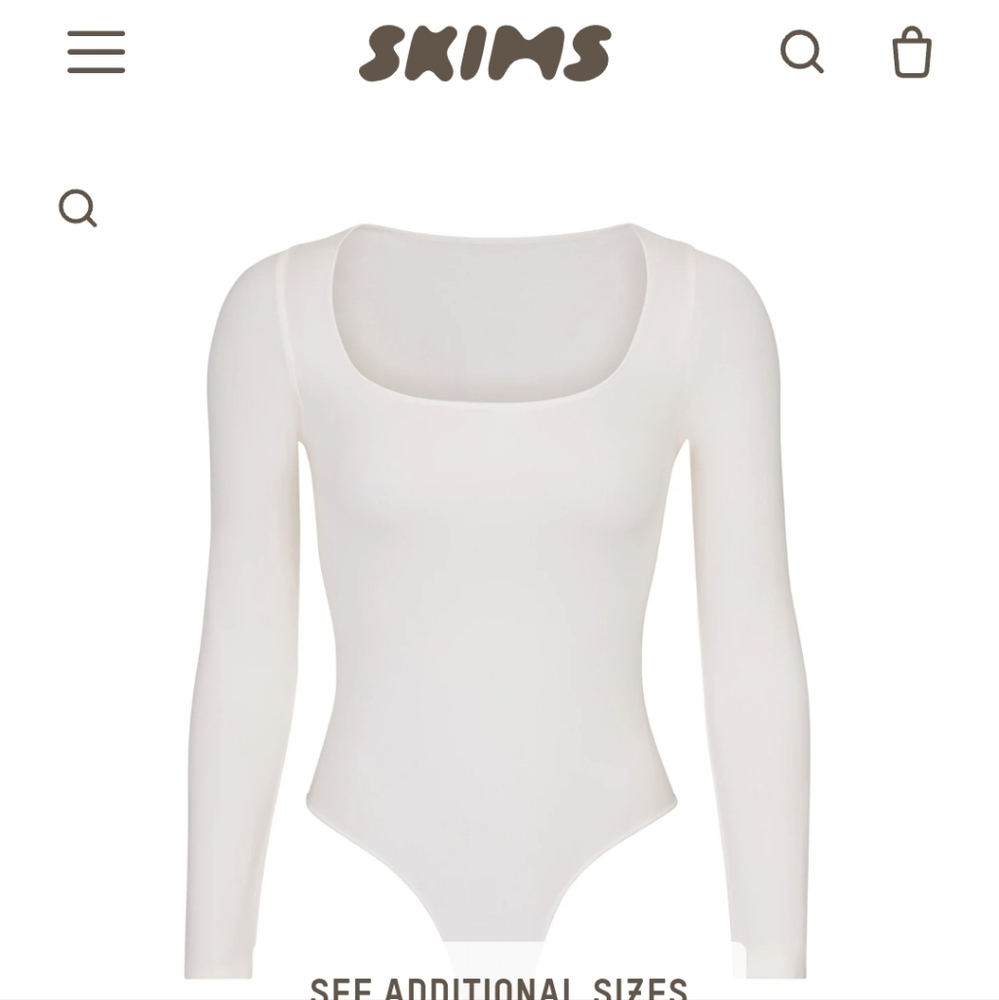 White skims bodysuit
